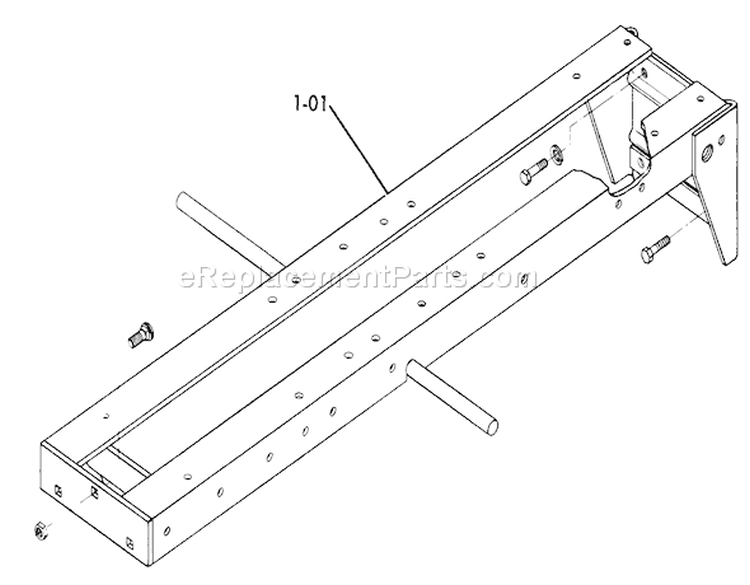 Frame Assembly Diagram and Parts List for 71-16KS01 1977 Toro Lawn Tractor