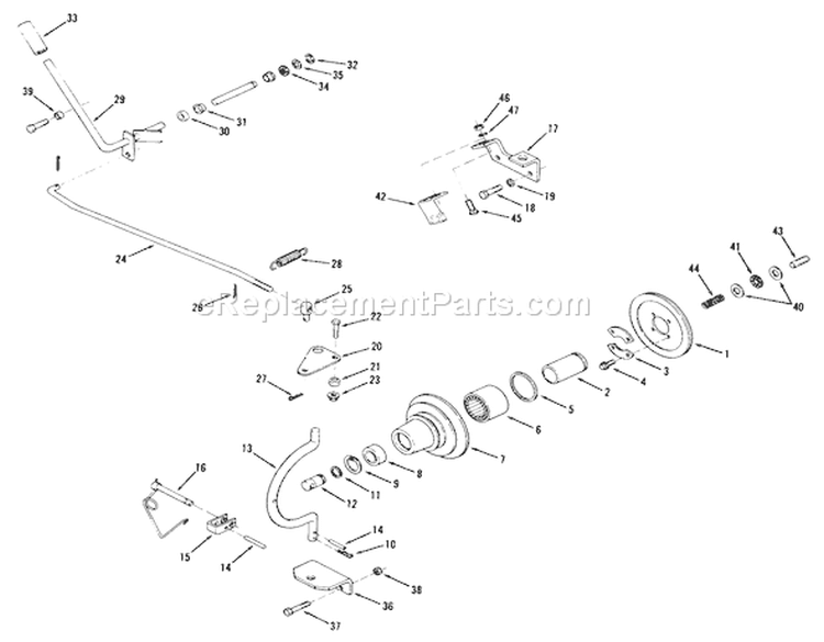 Page R Diagram and Parts List for 71-16KS02 1977 Toro Lawn Tractor