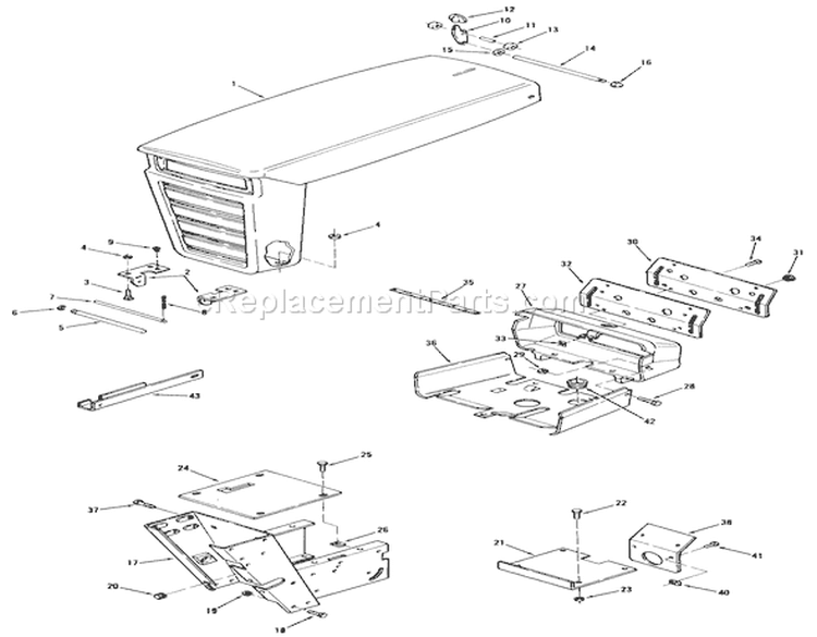 Page T Diagram and Parts List for 71-16KS02 1977 Toro Lawn Tractor