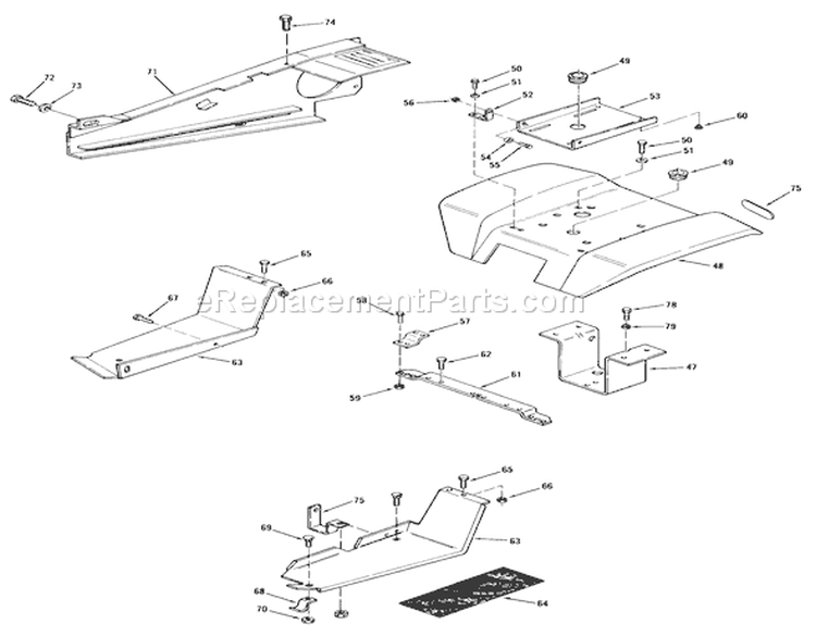 Page U Diagram and Parts List for 71-16KS02 1977 Toro Lawn Tractor