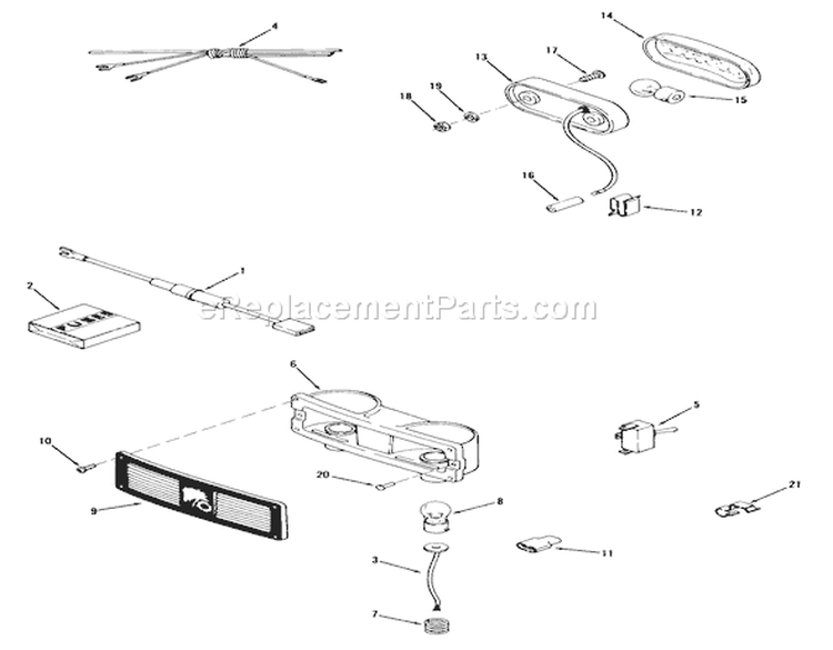 Page I Diagram and Parts List for 71-16KS02 1977 Toro Lawn Tractor