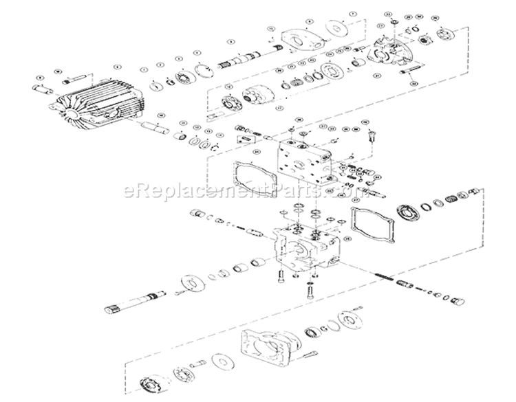 Hydrostatic Transmission Diagram and Parts List for 71-16OS01 1977 Toro Lawn Tractor