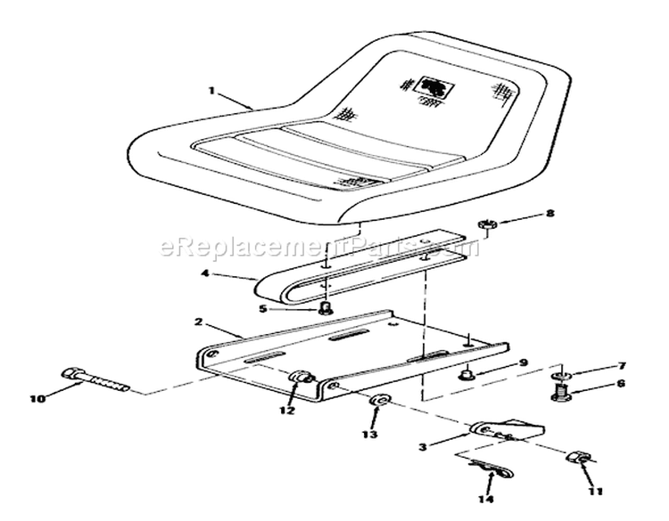 Decals Diagram and Parts List for 71-16OS01 1977 Toro Lawn Tractor