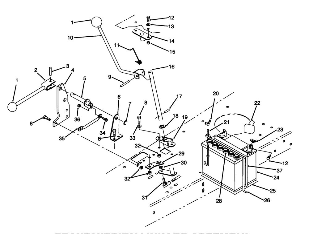 Transmission Linkage Assembly Diagram and Parts List for 70141 59000001 - 59999999 Toro Lawn Tractor