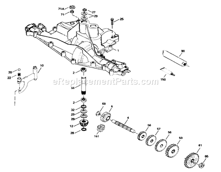 Peerless Transaxle Model No. 915-020 Diagram and Parts List for 71184 5900001-5910000 - 1995 Toro Lawn Tractor