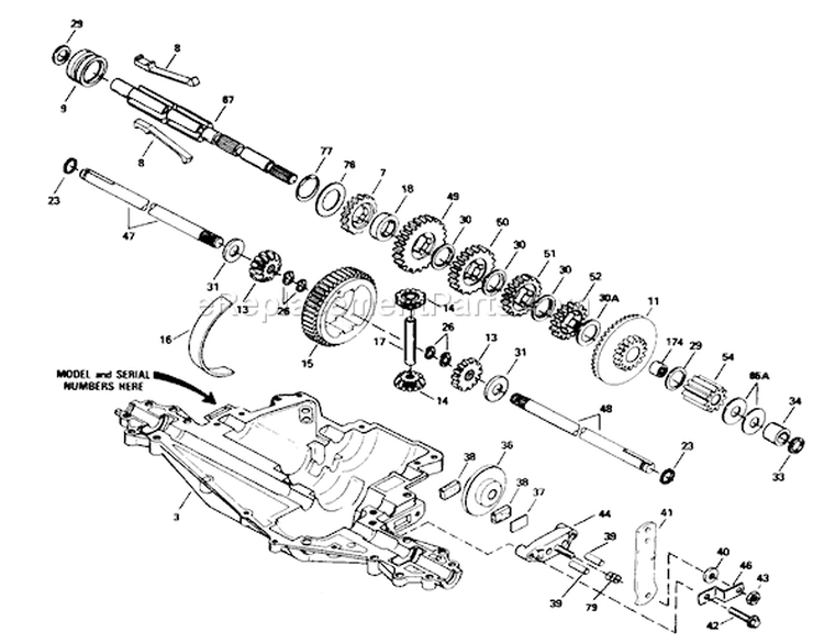 Peerless Transaxle Model No. 915-020 (cont.) Diagram and Parts List for 71184 5900001-5910000 - 1995 Toro Lawn Tractor