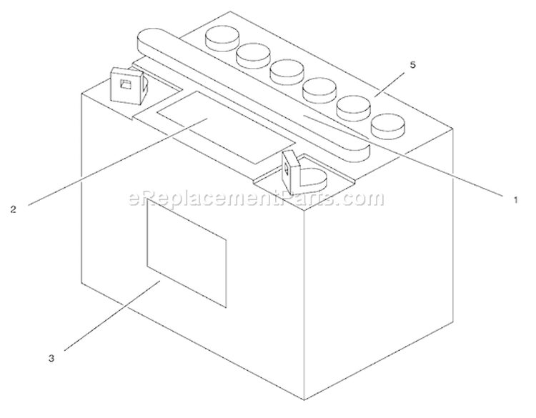 Battery Assembly Diagram and Parts List for 71189 8900001-8999999 - 1998 Toro Lawn Tractor
