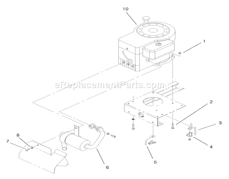 Engine Assembly Diagram and Parts List for 71189 8900001-8999999 - 1998 Toro Lawn Tractor