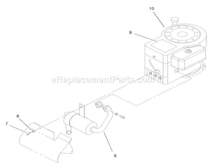 Engine Assembly Diagram and Parts List for 71190 8900001-8999999 - 1998 Toro Lawn Tractor