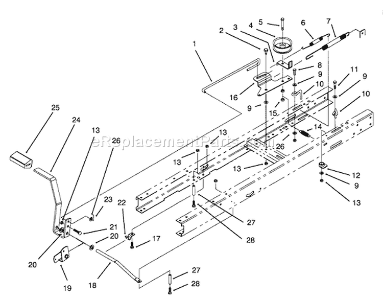 Clutch Assembly Diagram and Parts List for 71182 4900001-4999999 - 1994 Toro Lawn Tractor