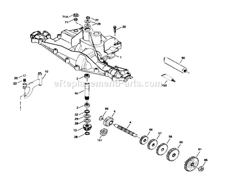 Peerless Transaxle Model No. 915-020 Diagram and Parts List for 71182 4900001-4999999 - 1994 Toro Lawn Tractor