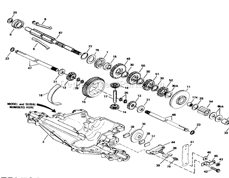Peerless Transaxle Model No. 915-020 (cont.) Diagram and Parts List for 71182 4900001-4999999 - 1994 Toro Lawn Tractor