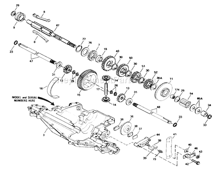 Peerless Transaxle Model No. 915-020 (cont.) Diagram and Parts List for 71182 5910001-5999999 - 1995 Toro Lawn Tractor
