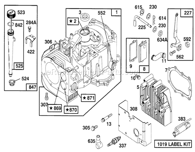 Page K Diagram and Parts List for 71188 6900001-6999999 - 1996 Toro Lawn Tractor