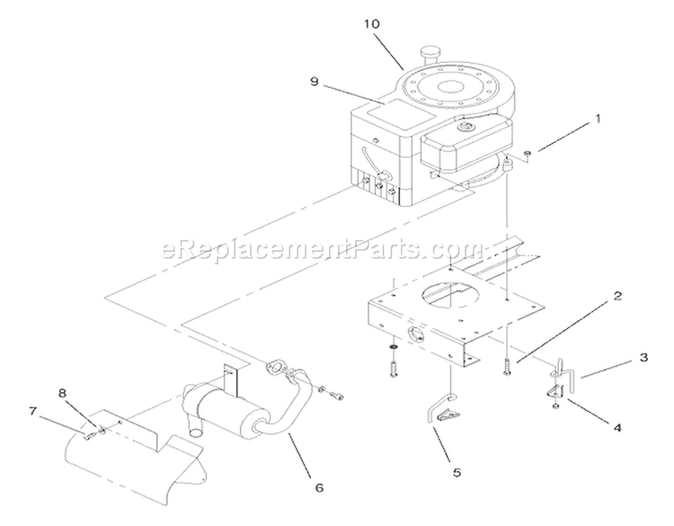 Engine Assembly Diagram and Parts List for 71201 8900001-8999999 - 1998 Toro Lawn Tractor
