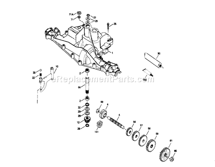 Peerless Transaxle Model No. 915-020 Diagram and Parts List for 71205 59000001-59999999 - 1995 Toro Lawn Tractor