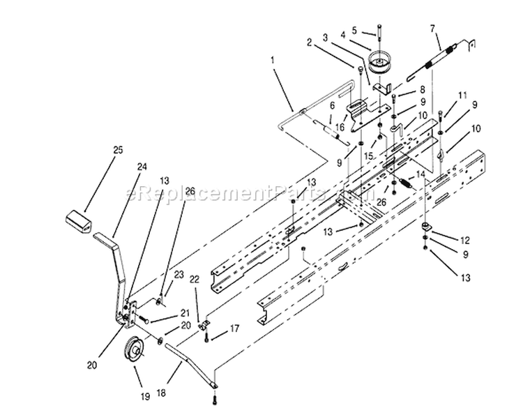 Clutch Assembly Diagram and Parts List for 71205 59000001-59999999 - 1995 Toro Lawn Tractor