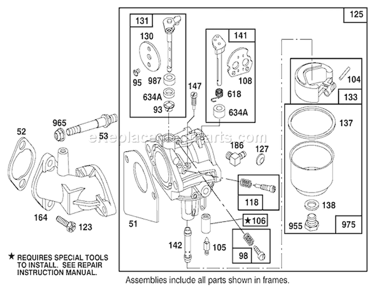 Page J Diagram and Parts List for 71205 6900001-6999999 - 1996 Toro Lawn Tractor