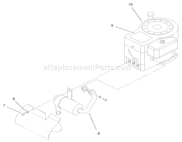 Engine Assembly Diagram and Parts List for 71208 7900001-7999999 - 1997 Toro Lawn Tractor
