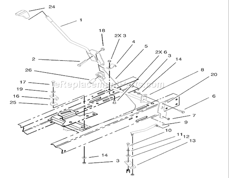 Shifter Assembly Diagram and Parts List for 71209 230000001-230999999 - 2003 Toro Lawn Tractor