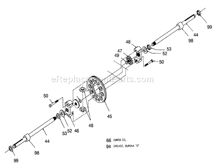 Page V Diagram and Parts List for 71191 5900001-5910000 - 1995 Toro Lawn Tractor