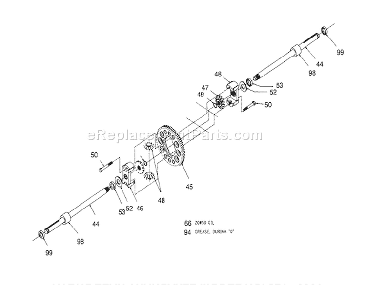 Page U Diagram and Parts List for 71213 59100001-59999999 - 1995 Toro Lawn Tractor