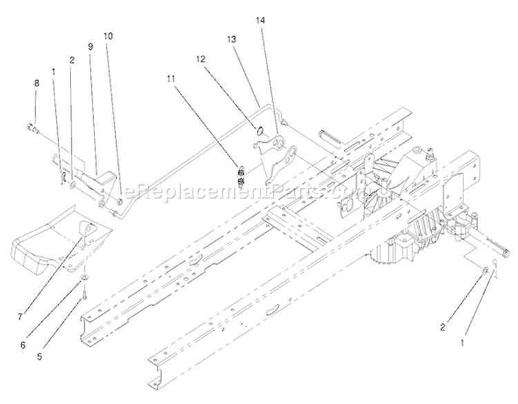 Speed Control Assembly Diagram and Parts List for 71215 7900001-7999999 - 1997 Toro Lawn Tractor