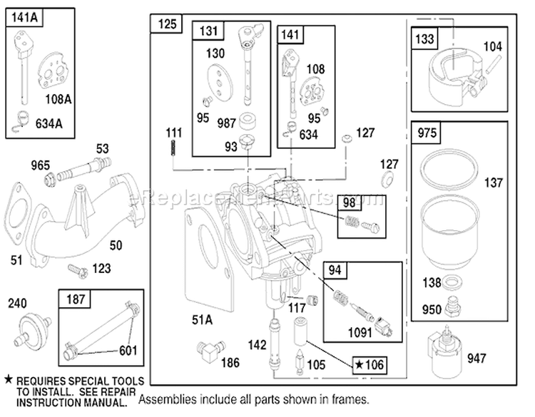 Page K Diagram and Parts List for 71215 8900001-8999999 - 1998 Toro Lawn Tractor