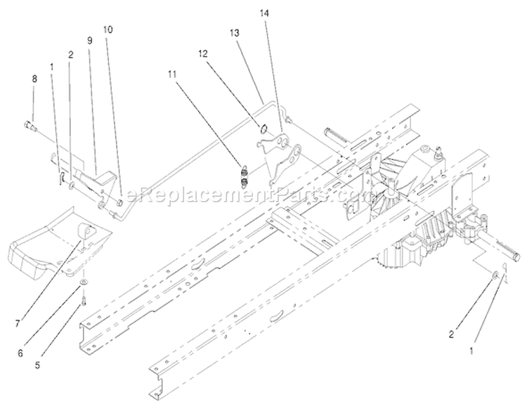 Speed Control Assembly Diagram and Parts List for 71215 8900001-8999999 - 1998 Toro Lawn Tractor