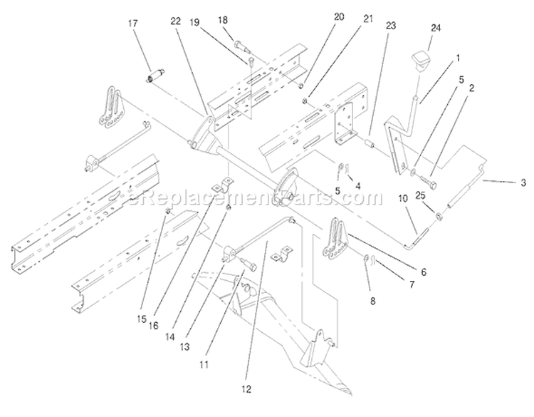 Heigth Of Cut Assembly Diagram and Parts List for 71196 8900001-8999999 - 1998 Toro Lawn Tractor