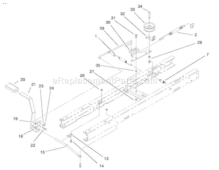 Clutch Assembly Diagram and Parts List for 71196 8900001-8999999 - 1998 Toro Lawn Tractor