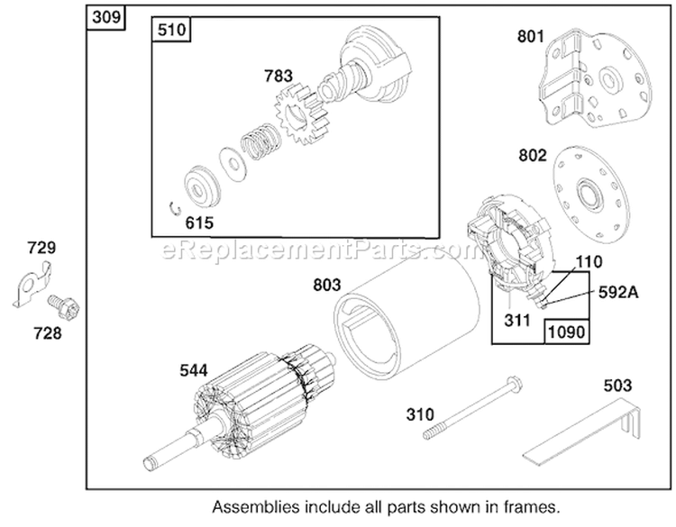 Page H Diagram and Parts List for 71219 8900001-8999999 - 1998 Toro Lawn Tractor
