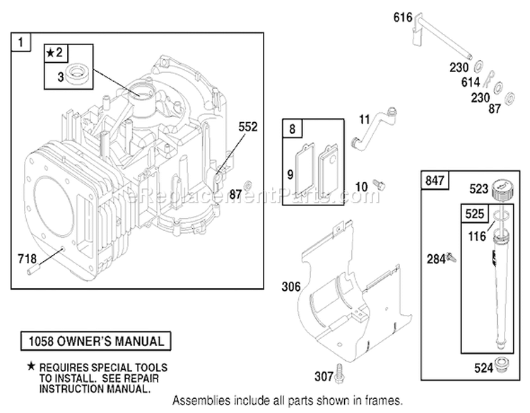 Engine Briggs & Stratton Model 28q777-0690-E1 Diagram and Parts List for 71226 200000001-200999999 - 2000 Toro Lawn Tractor