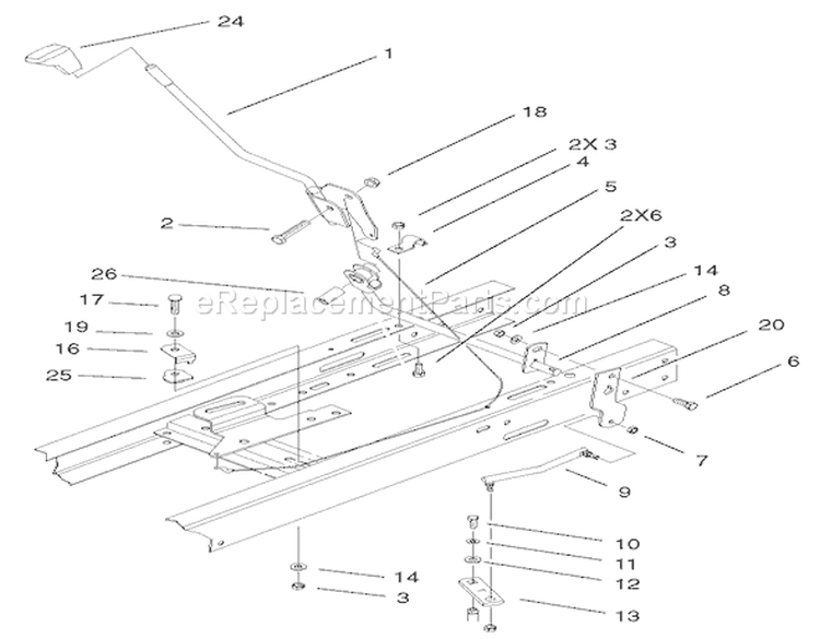 Shifting Assembly Diagram and Parts List for 71223 220000001-220010000 - 2002 Toro Lawn Tractor