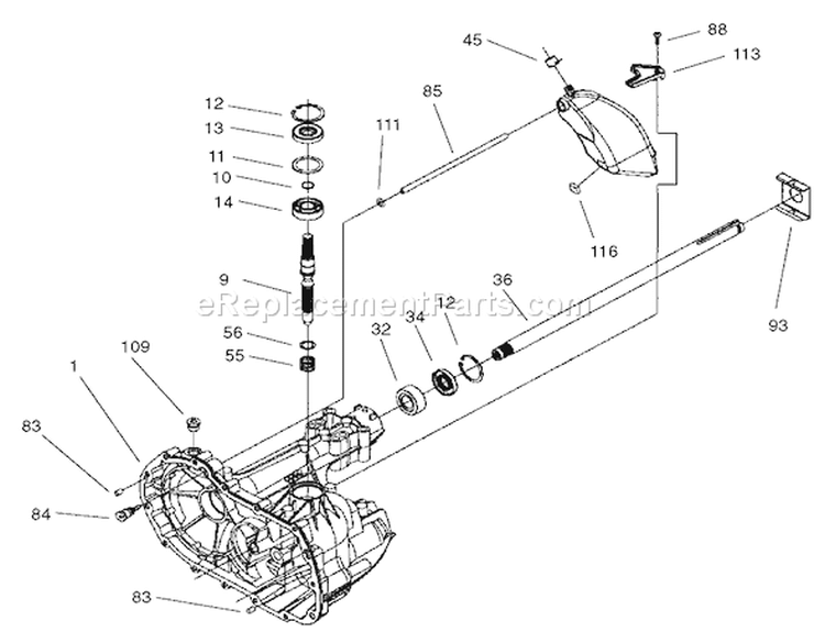 Axle Assembly Diagram and Parts List for 71228 220000001-220010000 - 2002 Toro Lawn Tractor