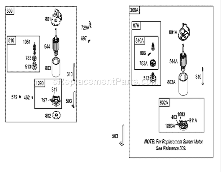 Starter Assembly Engine Briggs and Stratton Model 31F777-0123-E1 Diagram and Parts List for 71228 220010001-220999999 - 2002 Toro Lawn Tractor