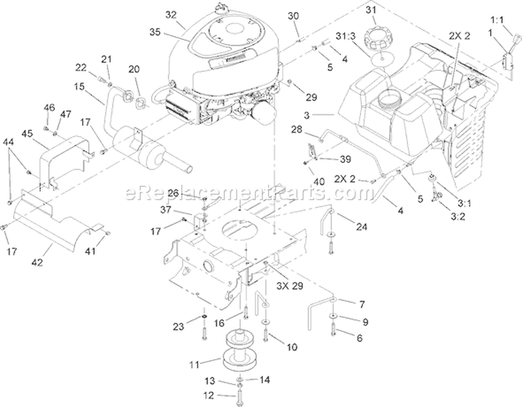 Page J Diagram and Parts List for 71228 240000001-240999999 - 2004 Toro Lawn Tractor
