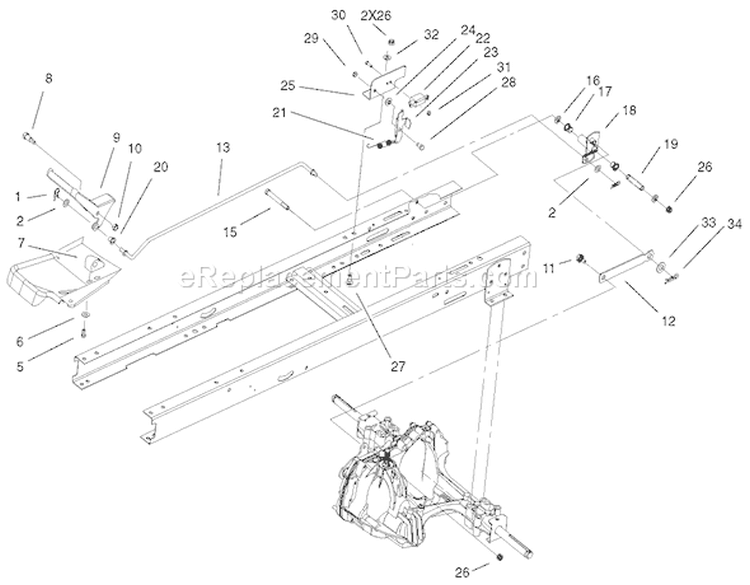 Page R Diagram and Parts List for 71233 210000001-210999999 - 2001 Toro Lawn Tractor