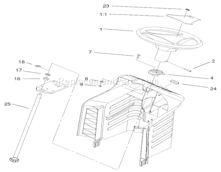 Page W Diagram and Parts List for 71233 210000001-210999999 - 2001 Toro Lawn Tractor