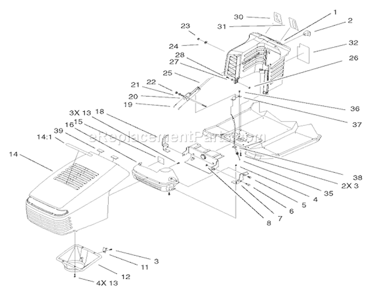 Page Q Diagram and Parts List for 71233 220000001-220999999 - 2002 Toro Lawn Tractor