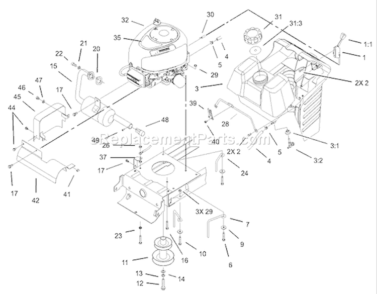 Page J Diagram and Parts List for 71233 230000001-230999999 - 2003 Toro Lawn Tractor