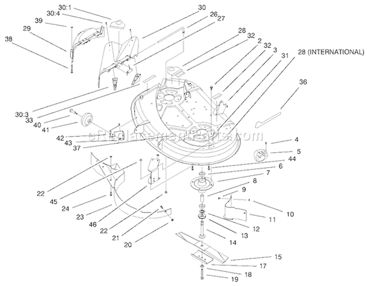 Page A Diagram and Parts List for 71240 9900001-9999999 - 1999 Toro Lawn Tractor