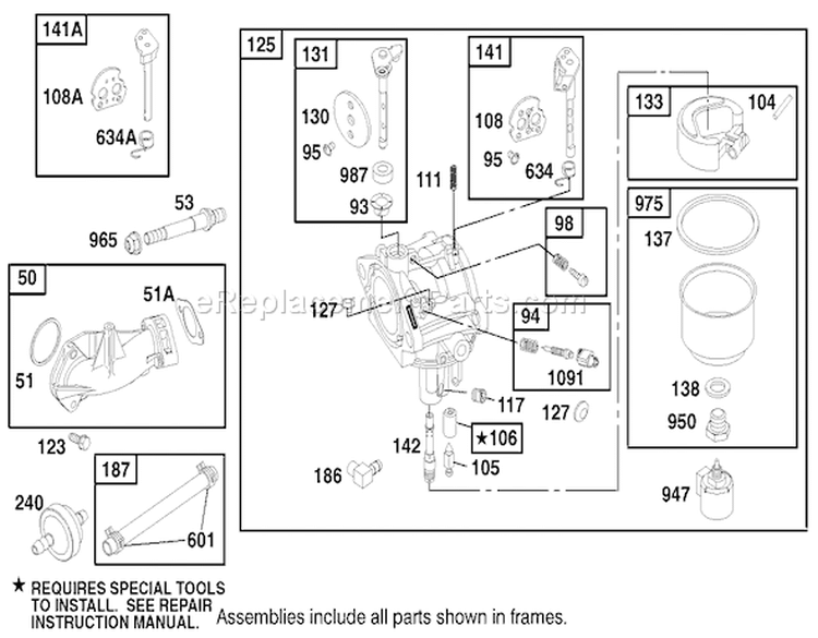 Page K Diagram and Parts List for 71240 9900001-9999999 - 1999 Toro Lawn Tractor
