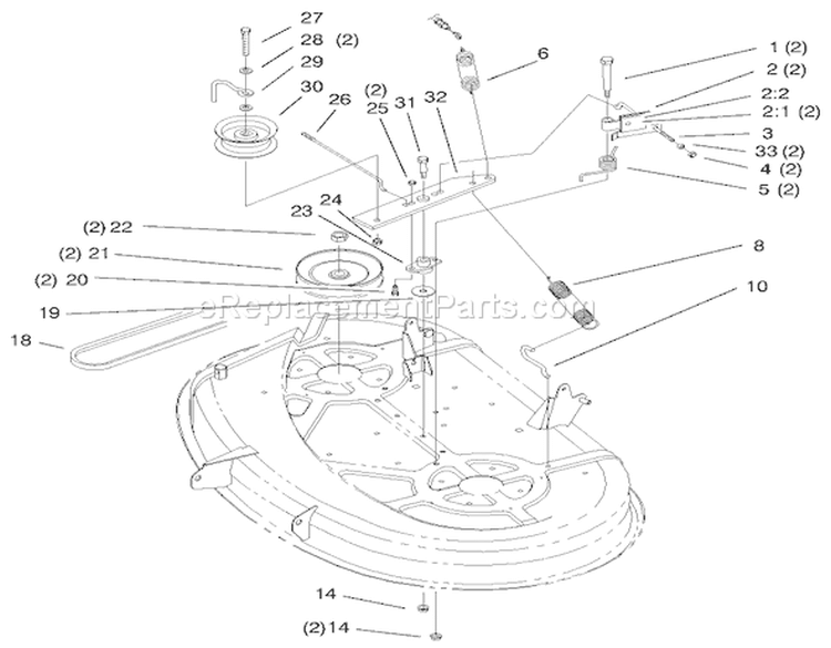 Page B Diagram and Parts List for 71240 9900001-9999999 - 1999 Toro Lawn Tractor