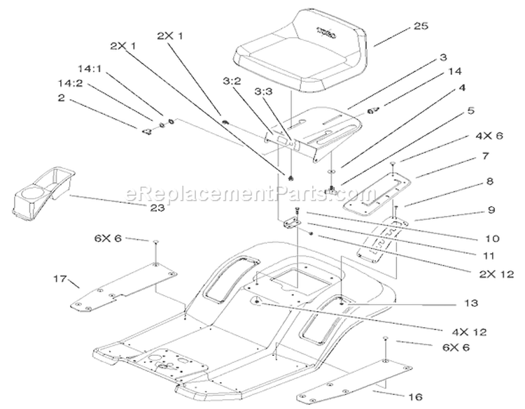 Page X Diagram and Parts List for 71242 220000001-220010000 - 2002 Toro Lawn Tractor