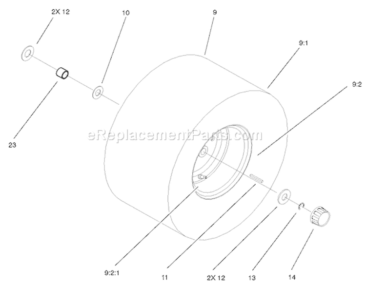 Page Y Diagram and Parts List for 71242 220000001-220010000 - 2002 Toro Lawn Tractor