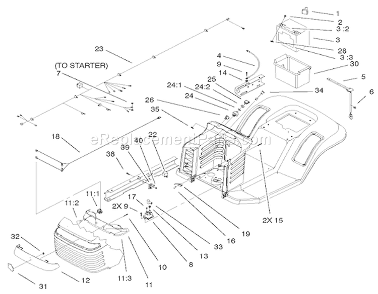 Page E Diagram and Parts List for 71242 220000001-220010000 - 2002 Toro Lawn Tractor