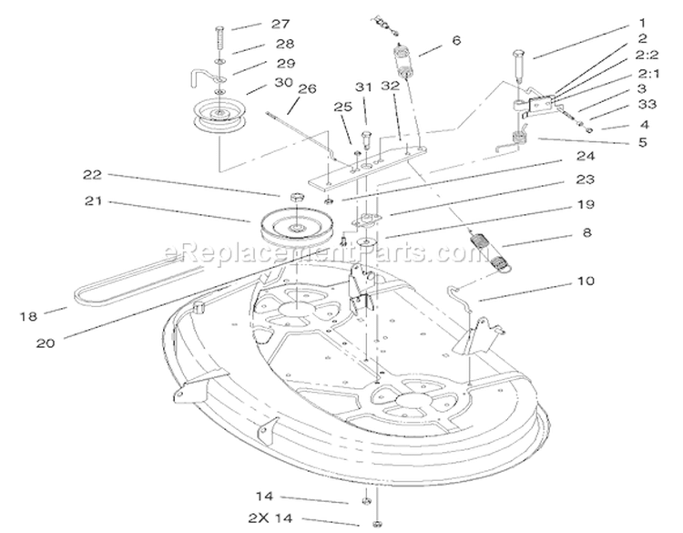 Page K Diagram and Parts List for 71242 230000001-230999999 - 2003 Toro Lawn Tractor