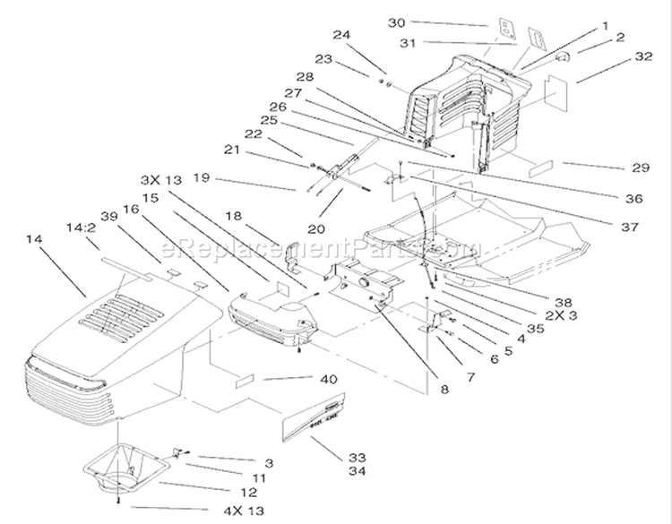 Page T Diagram and Parts List for 71242 230000001-230999999 - 2003 Toro Lawn Tractor