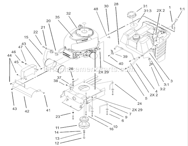 Page M Diagram and Parts List for 71245 230000001-230999999 - 2003 Toro Lawn Tractor